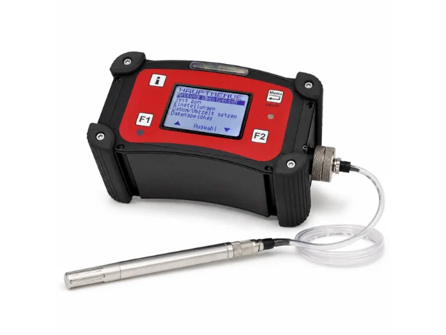 Rilevatore elettronico di gas tracciante con sonda a puntale.